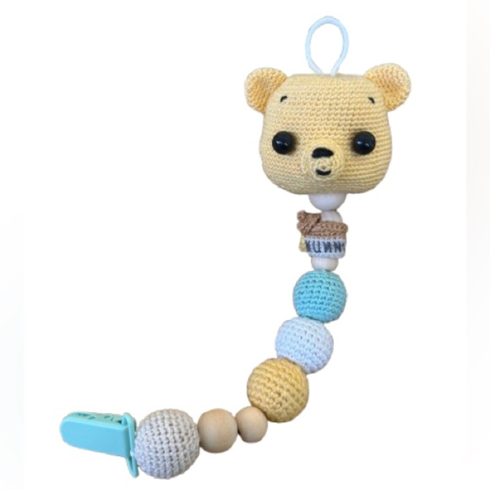 Winnie the Pooh Baby Pacifier Holder/Stroller Toy